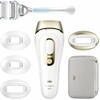 Epilator IPL Braun Silk-expert Pro 5 PL5356, 3 moduri, 10 intensitati, 400.000 pulsatii, Tehnologia SkinPro 2.0 Auriu/Alb