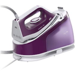 Statie de calcat Braun CareStyle 1 Pro IS1514VI, 2200 W, 6 bari, talpa ceramica, rezervor 1.7 l, debit de abur 400 g/min, alb/violet