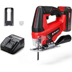 Fierastrau pendular pe acumulator Einhell Power-X-Change TC-JS 18/70 Li KIt, 2700 curse/min, 70 mm adancime taiere lemn, 10 mm adancime taiere plastic, 8 mm adancime taiere otel, acumulator 18 V 2.5 Ah Einhell Power-X-Change si incarcator
