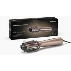 Perie cu aer cald BaByliss Air Power Volume AS95E 1000W, 3 trepte de temperatura, 2 trepte de viteza, roz