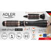 Perie de par Adler AD2026, 2 in 1, Ceramica, 1200W, Negru/Roz