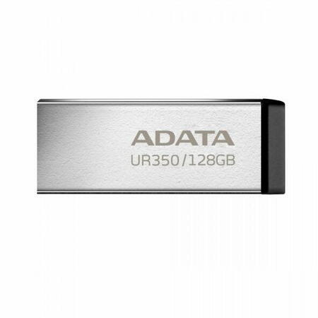 Memorie USB ADATA UR350 metalic, 128GB, USB 3.2, argintiu/negru