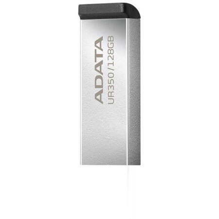 Memorie USB ADATA UR350 metalic, 128GB, USB 3.2, argintiu/negru