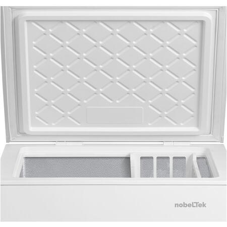 Lada frigorifica Nobeltek NCF-143E, 142 l, Control mecanic, Termostat reglabil, Iluminare LED, Clasa E, Alb