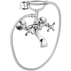 Baterie cada cu set de dus Ferro Retro New, crom, dubla comanda