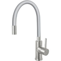 Baterie bucatarie Ferro Zumba, crom/silver, pipa flexibila