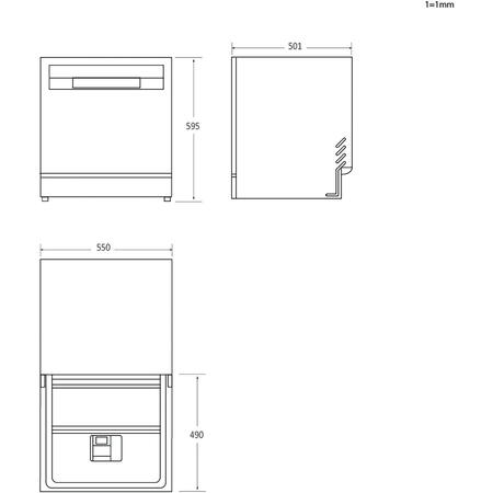 Masina de spalat vase compacta Candy CP 8F9FFA, 8 seturi, 8 programe, Wifi + BLE, Clasa F, 55 cm, Antracit