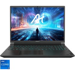 Laptop GIGABYTE Gaming 16'' G6X 9KG, FHD+ 165Hz, Procesor Intel® Core™ i7-13650HX (24M Cache, up to 4.90 GHz), 16GB DDR5, 1TB SSD, GeForce RTX 4060 8GB, Free DOS, Gunmetal Gray