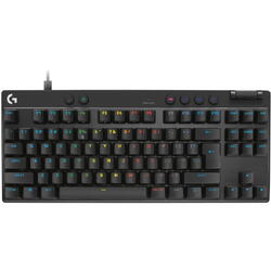 Tastatura mecanica gaming Logitech PRO X TKL RAPID, switch-uri analog, multipoint action, lightsync RGB, Negru