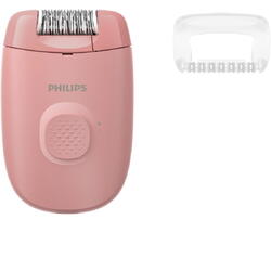 Philips Epilator cu fir BRE227/00 Series 2000, capac de masaj, 1 setare de viteza, Cap de epilare lavabil, Roz