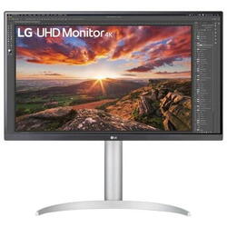 Monitor IPS LED LG 24" 27UP850K-W, UHD 3840 x 2160, HDMI, DipslayPort, Pivot, Boxe Alb/Argintiu