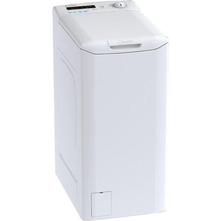 Masina de spalat rufe cu incarcare verticala Candy Smart CSTG282D2/1-S, 8 kg, 1200 RPM, Mix Power Systems, Gentle touch opening, Clasa D, Alb