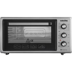 Cuptor electric NobeLTek NLT FSO48X, 48L, 1600W, grill, timer, termostat, sticla dubla, ventilator, iluminare, Gri inox