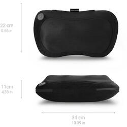 Perna de masaj Medisana MC 200 Shiatsu cu 4 capete de masaj rotative, functie de caldura, panou de control integrat, velcro pentru fixare de spatele scaunului