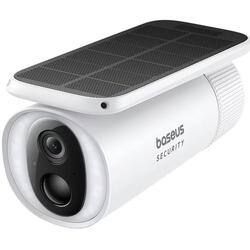 Camera supraveghere Outdoor Baseus Security S1, Wireless, 2K HD, IP67, Panou Solar integrat, Alb