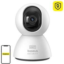 CAMERA IP Interior Baseus P1, 3K, 4MP 2560 x 1440, unghi pana la 360 grade, wireless, slot SD card, alb "S0TV012132" (timbru verde 0.8 lei) - 6932172662479