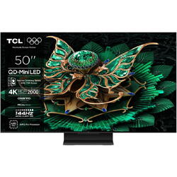 Televizor TCL MiniLed 50C7K, 126 cm, Smart Google TV, 4K Ultra HD, 100Hz, Clasa F (Model 2025)