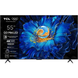 Televizor TCL MiniLed 55C6KS, 139 cm, Smart Google TV, 4K Ultra HD, Clasa F (Model 2025)