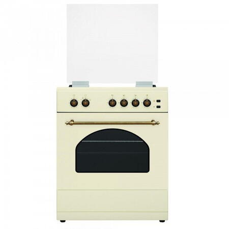 Aragaz SR660S4C1, 4 arztoare + cuptor pe gaz, 55 l, aprindere electric prin buton