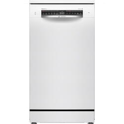 Masina de spalat vase Bosch SPS4HMW49E, 10 seturi, 6 programe, Home Connect, EcoSilence Drive, ExtraDry, Tab-count, Silence Plus,Sistem Rackmatic, Clasa E, 45 cm, Alb