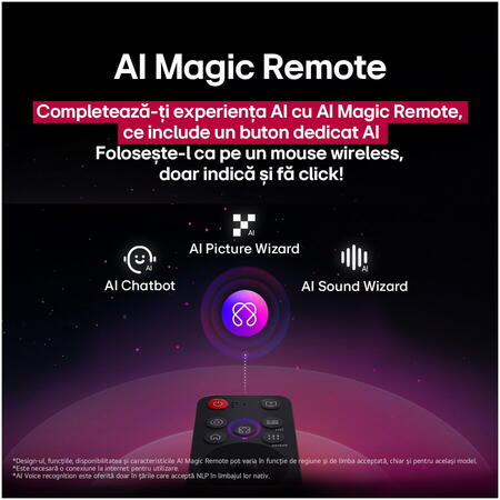 Televizor OLED LG  65G51LW, 164 cm, Smart, 4K Ultra HD, 120 Hz, Clasa E (Model 2025)