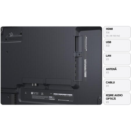 Televizor OLED LG  65G51LW, 164 cm, Smart, 4K Ultra HD, 120 Hz, Clasa E (Model 2025)