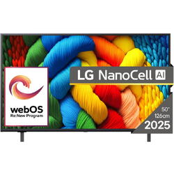 Televizor LG NanoCell 50NANO80A3B, 126 cm, Smart, 4K Ultra HD, Clasa F (Model 2025)