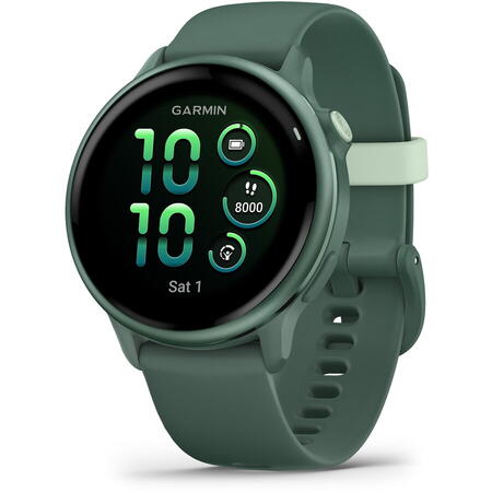 Smartwatch Garmin vivoactive 6, GPS, 42mm, curea silicon, Jasper Green/J. Green Metallic