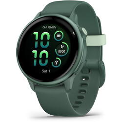 Smartwatch Garmin vivoactive 6, GPS, 42mm, curea silicon, Jasper Green/J. Green Metallic