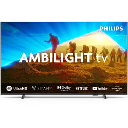 Televizor LED Philips AMBILIGHT 43PUS8009, 108 cm, Smart TV, 4K Ultra HD, Clasa E (Model 2024)