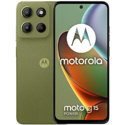 Telefon mobil Motorola moto g15 power, Dual SIM, 256GB, 8GB RAM, 6000 mAh, Iguana Green