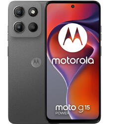 Telefon mobil Motorola moto g15 power, Dual SIM, 256GB, 8GB RAM, 6000 mAh, Gravity Grey