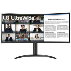 Monitor LED LG UltraWide 34WR55QK-B Curbat 34 inch UWQHD VA 5 ms 100 Hz USB-C HDR