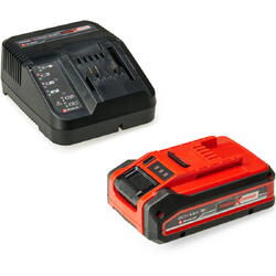 Acumulator Einhell Starter Kit 4 Ah PLUS Si incarcator rapid Power X-Change Li-Ion, 18 V, timp de incarcare 75 min, potrivit pentru toate dispozitivele Power X-Change