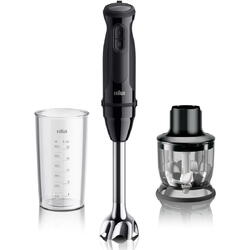 Mixer vertical Braun MQ30201M, 900W, 2 viteze, Tocator 350ml, Pahar gradat 600ml, Negru