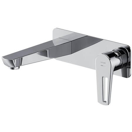 Baterie incastrata pentru lavoar Cersanit Mille, dop metalic click-clack, cartus ceramic, Crom