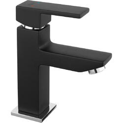 Baterie lavoar Ferro Staccato, negru, cartus ceramic