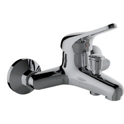 Baterie cada/dus Idrobric Joy, crom lucios, cartus ceramic Ø 40 mm, rozete perete, racorduri excentrice