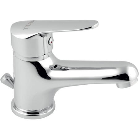 Baterie stativa lavoar Ferro Iris New, monocomanda, cartus ceramic, aerator, fara ventil, racorduri flexibile, Crom