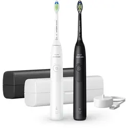 Set Periute de dinti electrice sonice Philips Seria 5300 HX7109/01, 2 viteze, 62.000 oscilatii, Temporizator, Husa calatorie