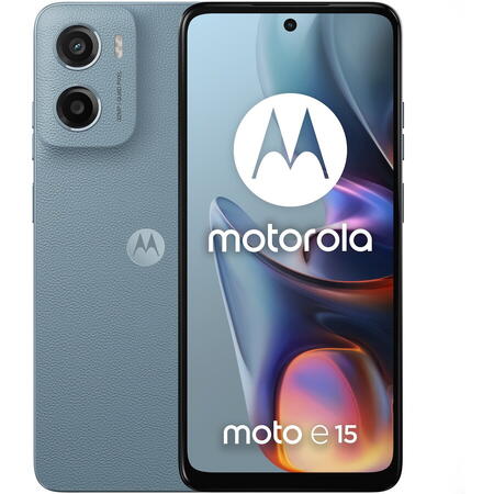 Telefon mobil Motorola E15, Dual SIM, 2GB RAM, 64GB, Misty Blue
