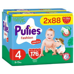 Scutece chilotel Pufies Fashion, marimea 4, 176 bucati, 9-15 kg, Mega Pack*2