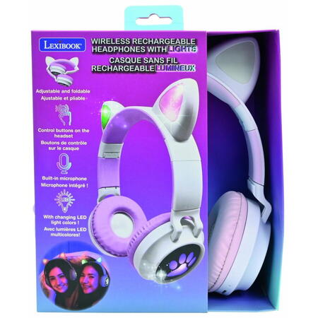 CASTI WIRELESS CU URECHI PISICA&LUMINI