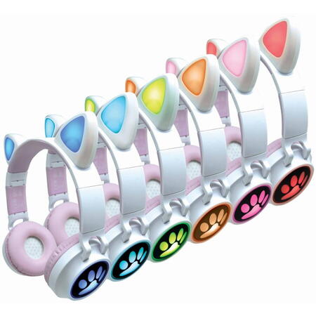 CASTI WIRELESS CU URECHI PISICA&LUMINI