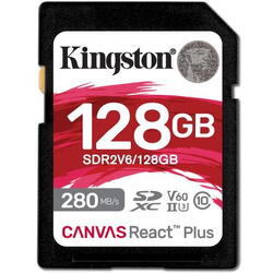 Card memorie Kingston SDXC Canvas React Plus Class 10 UHS-II 128GB
