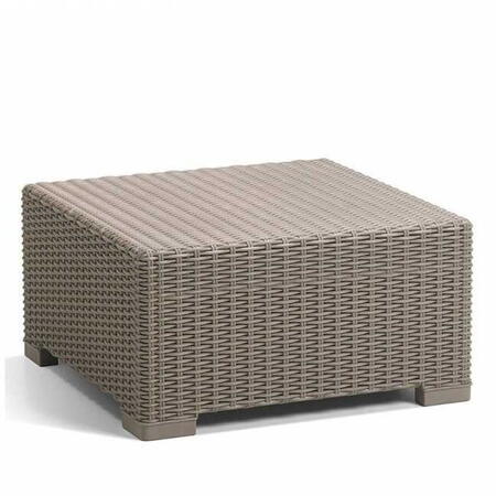 Masuta de gradina, polipropilena, Keter, patrata, servirea bauturilor, bej, colectia California, 68x68x35 cm