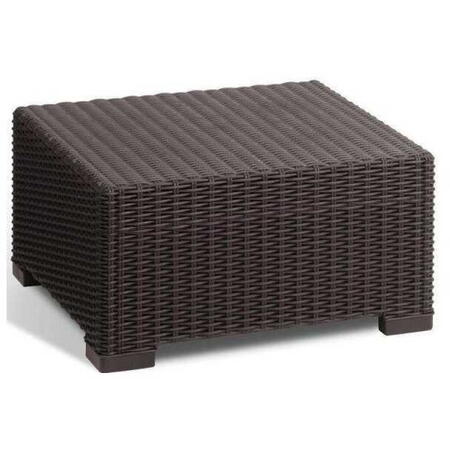 Masuta de gradina, polipropilena, Keter, patrata, servirea bauturilor, maro, colectia California, 68x68x35 cm