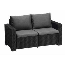 Canapea de terasa, Polipropilena, 2 locuri, Keter, California, Grafit