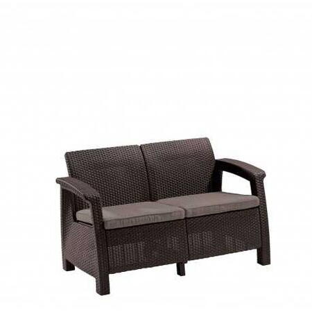 Canapea de gradina, Polipropilena, 2 locuri, Keter, Corfu, Maro