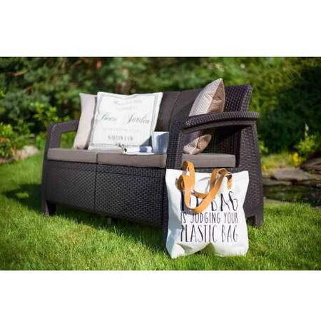 Canapea de gradina, Polipropilena, 2 locuri, Keter, Corfu, Maro